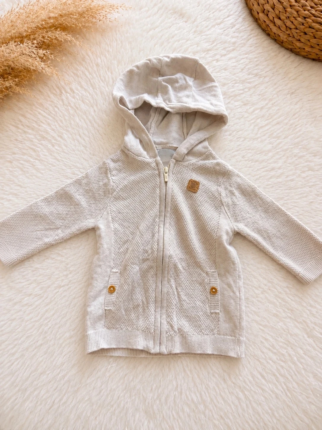 Gilet à capuche bébé Obaïbi – 9 mois – Très bon état